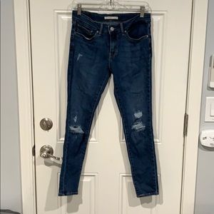 Levi’s Womens 711 Skinny Cropped Skinny Jeans